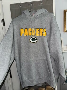 NFL Gray Hoodie with Yellow PACKERS Logo